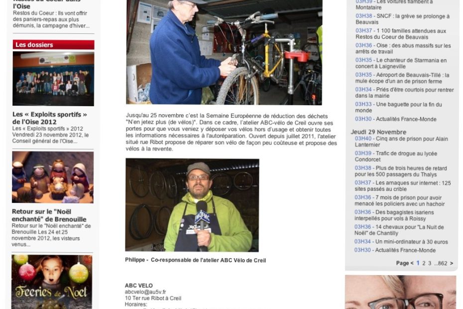 L'atelier ABC-Vélo initie à l'auto réparation / site FMC