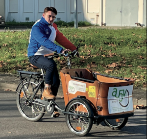 Le vélo cargo de l&rsquo;AU5V pour un sujet d&rsquo;étude au Lycée Marie Curie à Nogent-sur-Oise