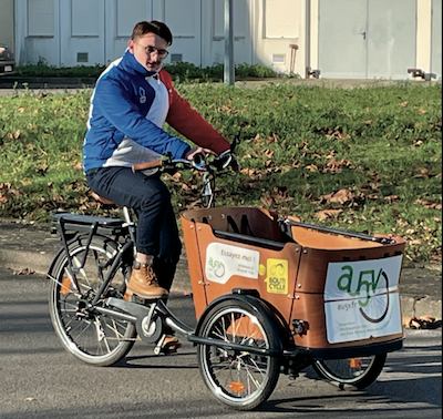 Le vélo cargo de l&rsquo;AU5V pour un sujet d&rsquo;étude au Lycée Marie Curie à Nogent-sur-Oise