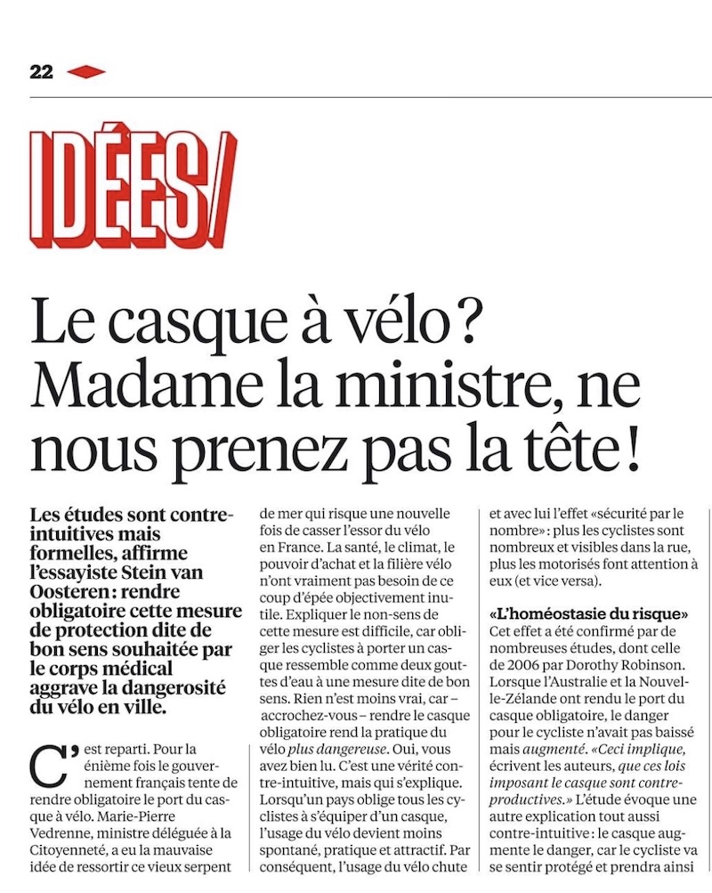 Tribune de Stein Van OOsteren dans le quotidien Libération