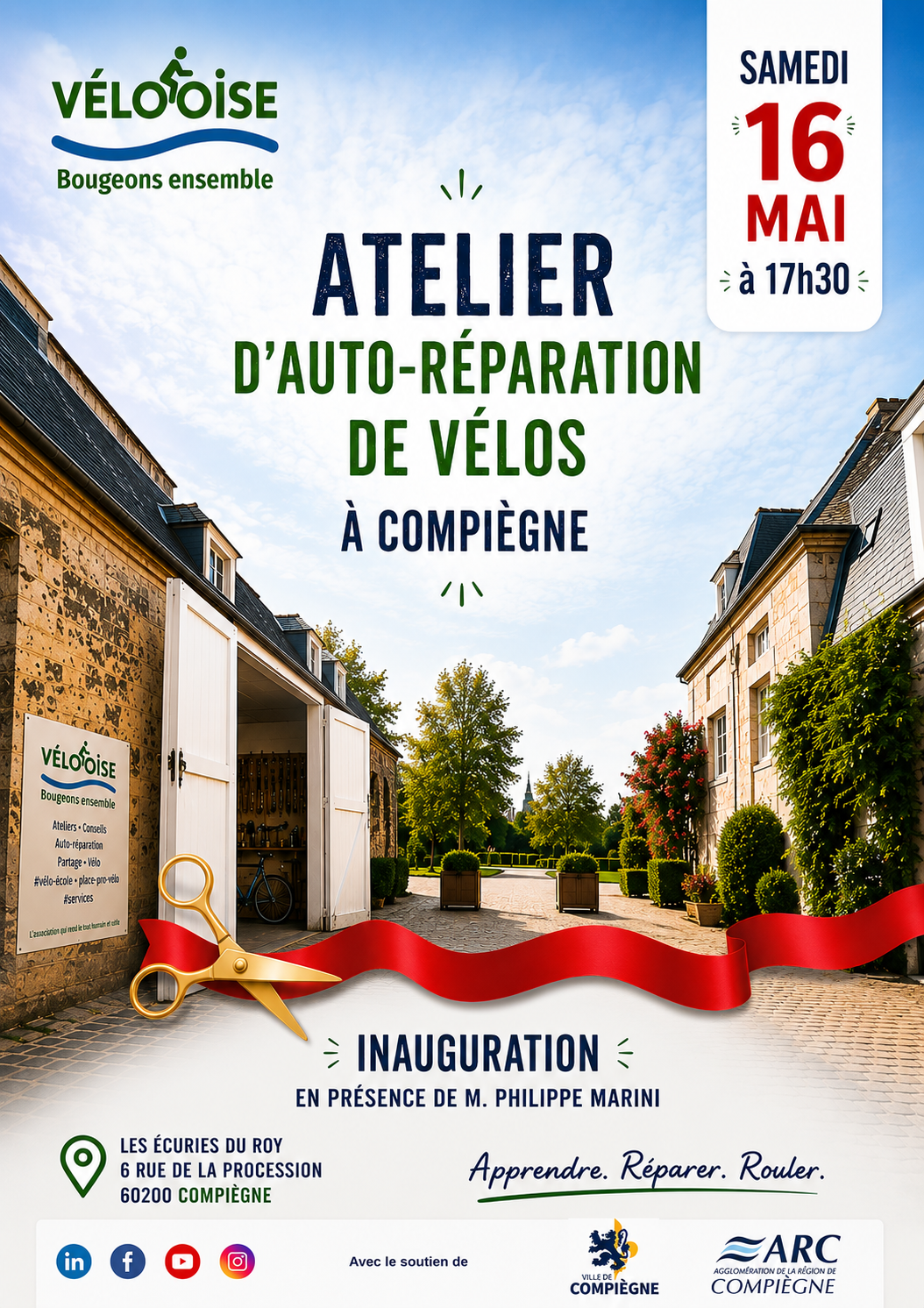 Inauguration officielle de l&rsquo;atelier d&rsquo;auto-réparation VélOOise de Compiègne